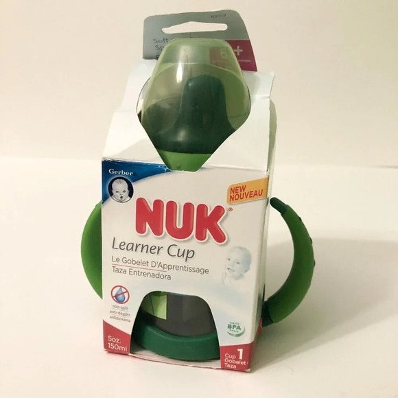Lot of 3 Nuk Learner Cups Gerber 5 oz Soft Spout Spill  Proof - Picture 5 of 10